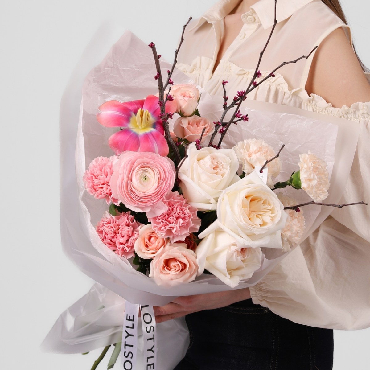 cvetushchie vetki buket 371